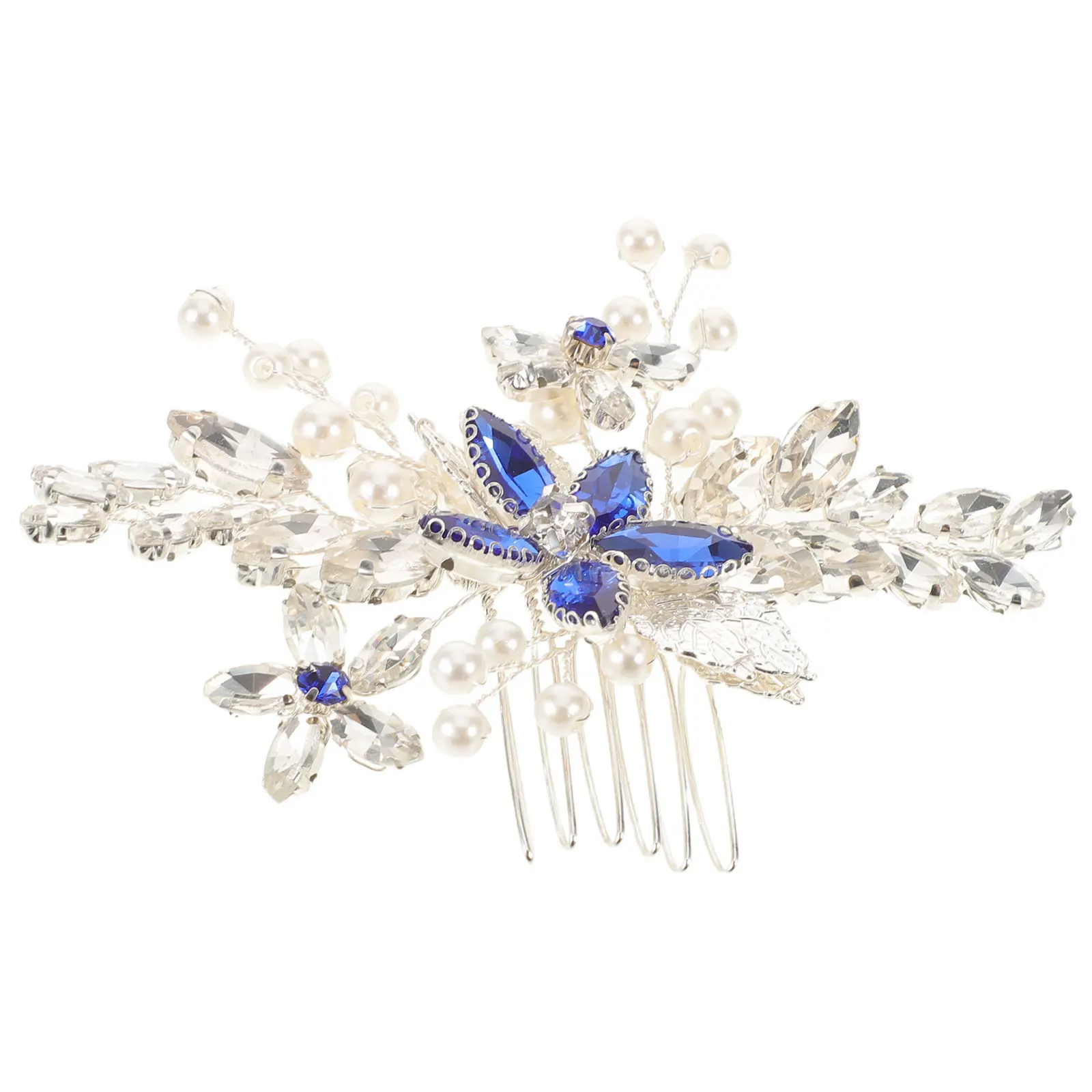 

Wedding Rhinestone Flower Hair Comb Bridal Headpiece Elegant Hair Accessories for Bride Bridesmaids Wedding Updo Styles