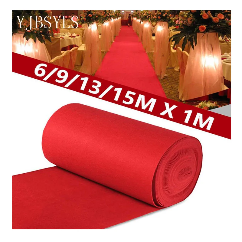 Tapis rouge d'extérieur pour allée, banquet de mariage, festivals de film, fêtes, remise des prix Billy, décoration d'événements, 6 m, 9 m, 13 m, 15m