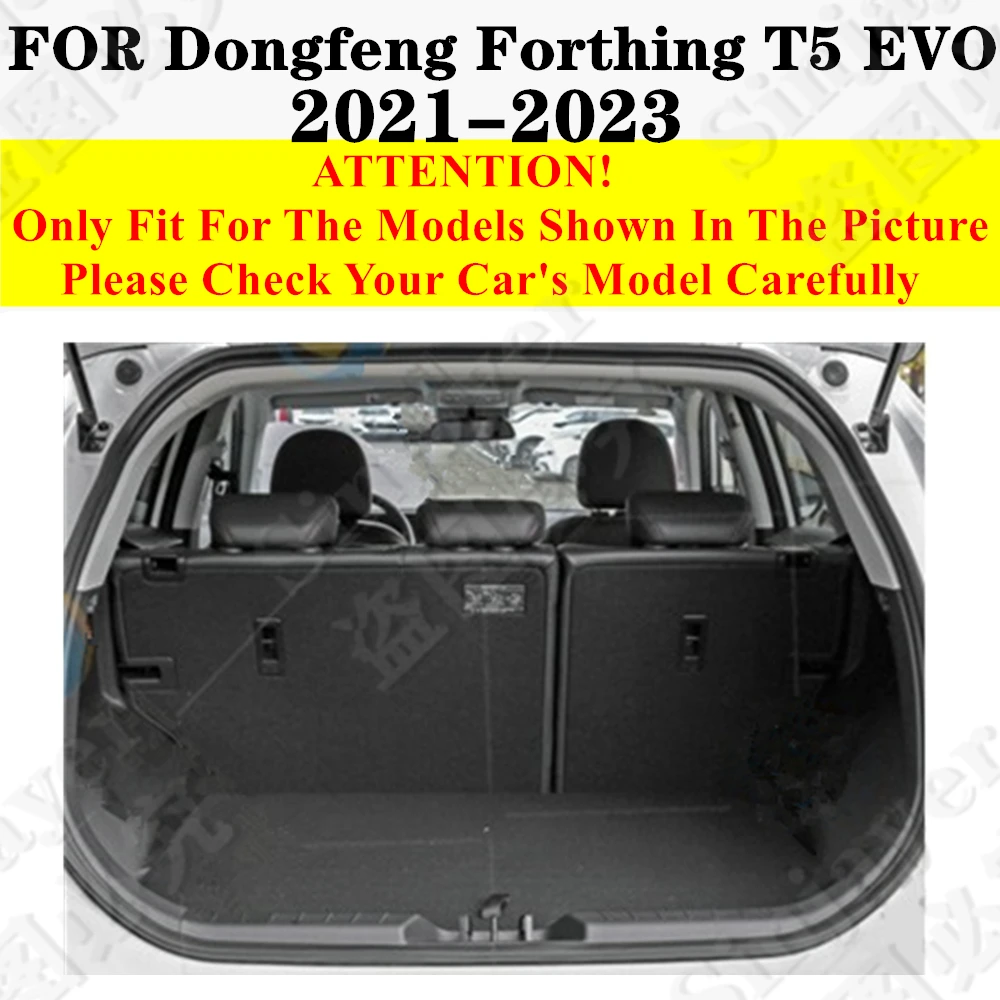 Car Trunk Mat For Dongfeng Forthing T5 EVO 2023 2022 2021 Rear Cargo Cover Carpet Liner Tail Vehicles Parts Boot Luggage Pad