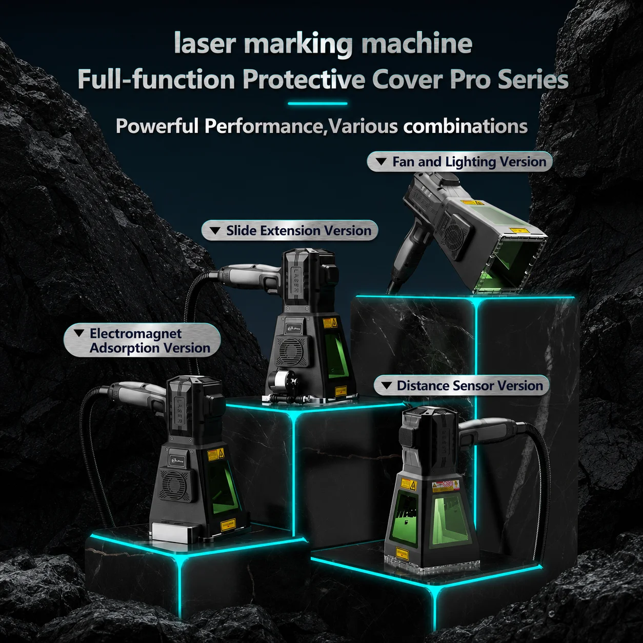 50W handheld small marking machine, can easily adjust the focal length, for engraving on acrylic, rubber, metal, stainless