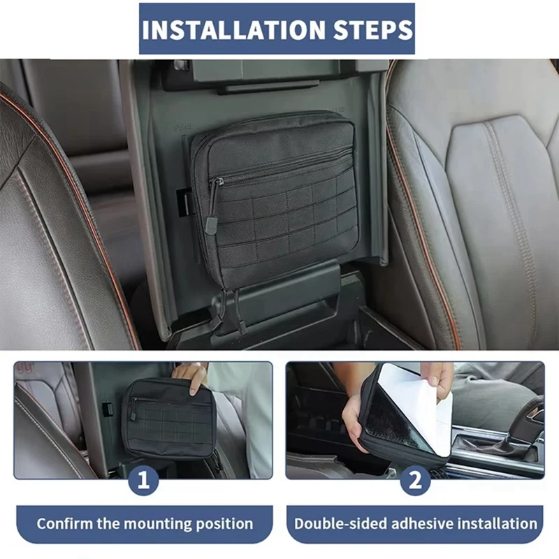 Organizzatore del sacchetto di immagazzinaggio della scatola del bracciolo dell'auto per accessori Ford F150 Chevrolet Silverado Suburban Dodge RAM