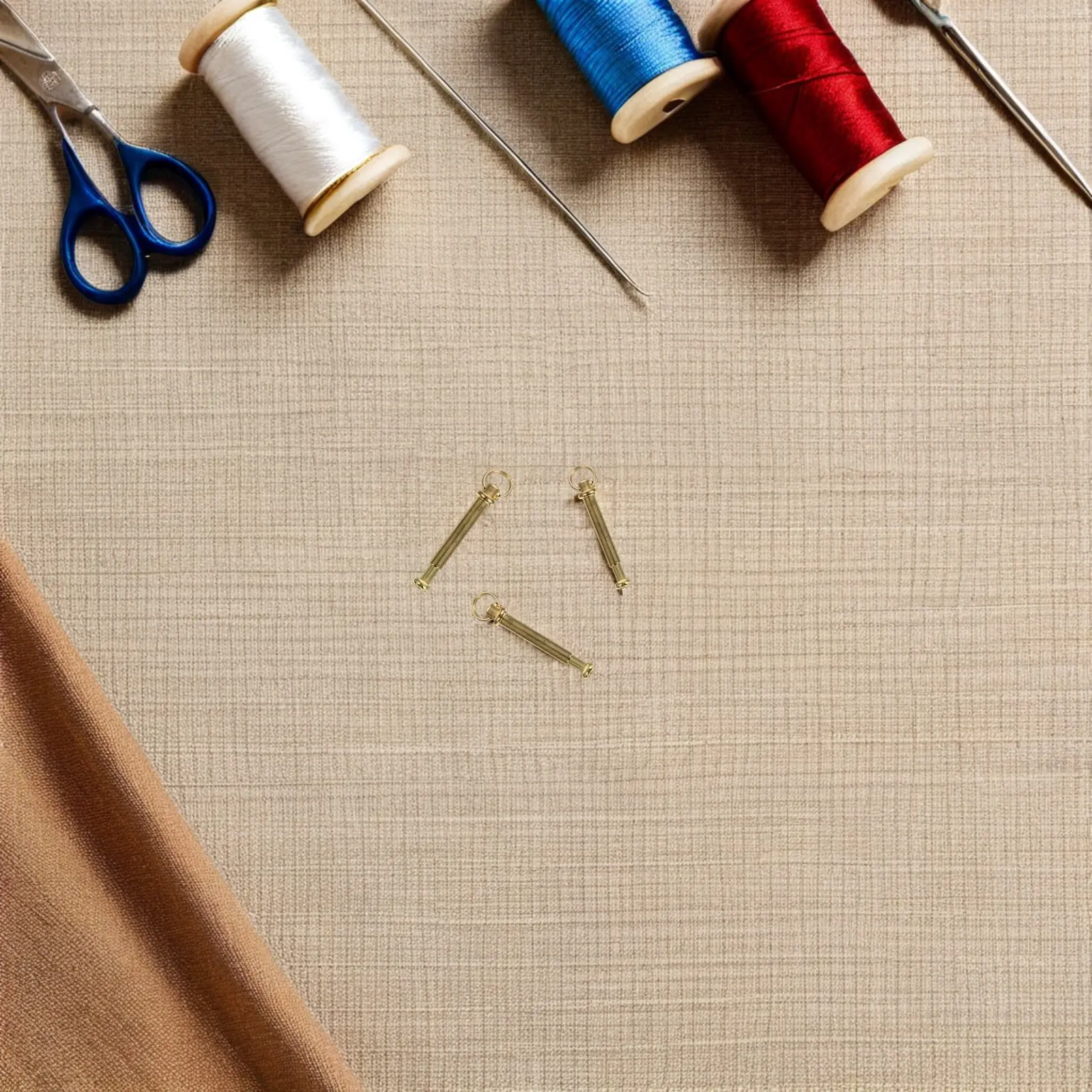 12Set Gold Plated Folding Fan Rivets Nuts Fasteners for DIY Handmade Bamboo Paper Fans Repair Craft Kit Decorative Fan Pendants