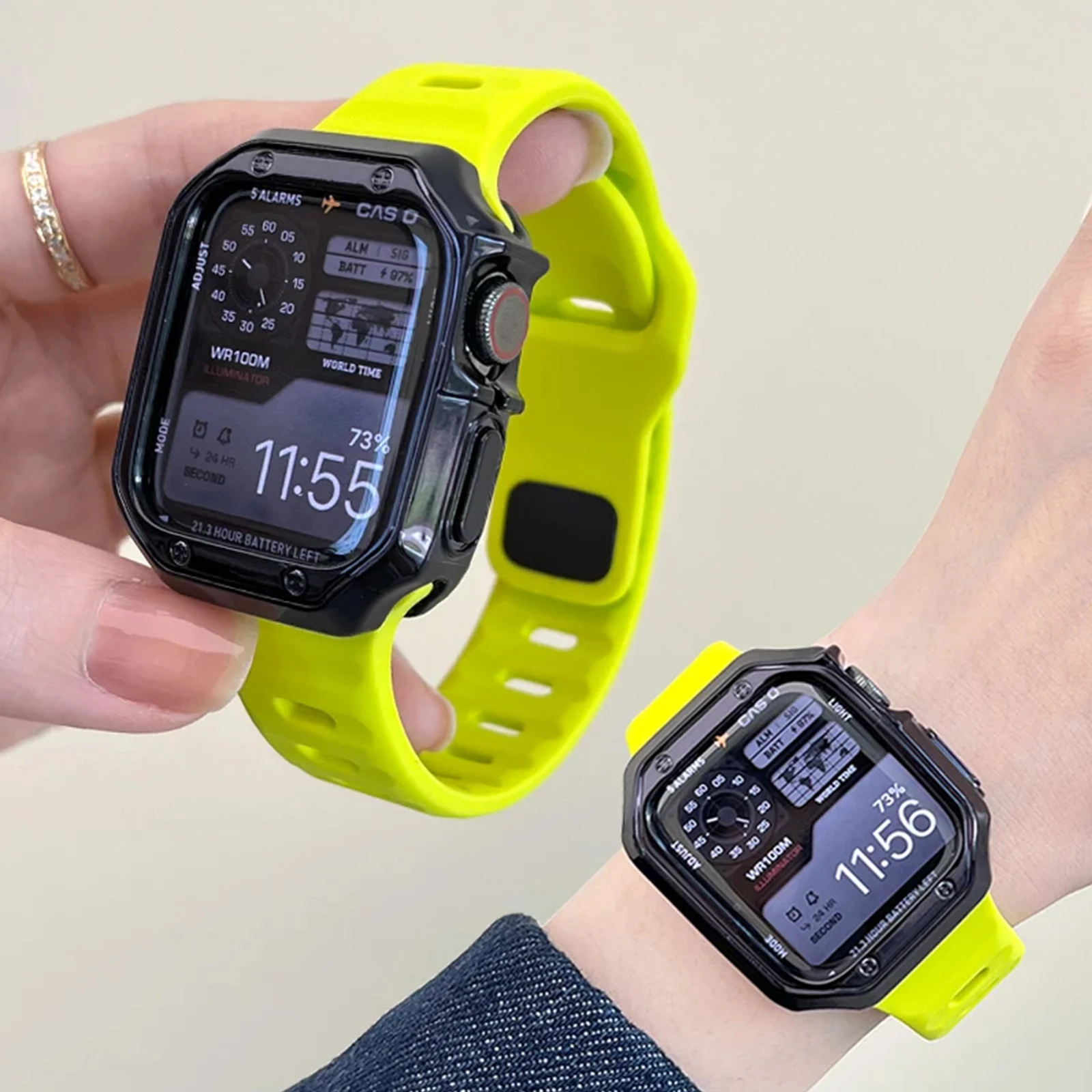 Silikonarmband für Apple Watch 9 8 7 6 5 SE, Armband für IWatch Ultra 2 49mm 45mm 41mm 40mm 44mm 38mm 42mm Uhrenarmband
