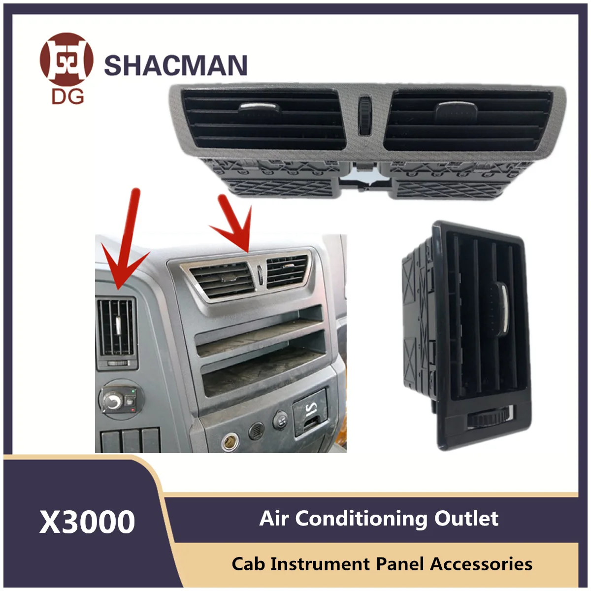 

Air Conditioning Outlet For SHACMAN X3000 Cab Instrument Panel Warm Air Outlet Heavy Truck Accessories