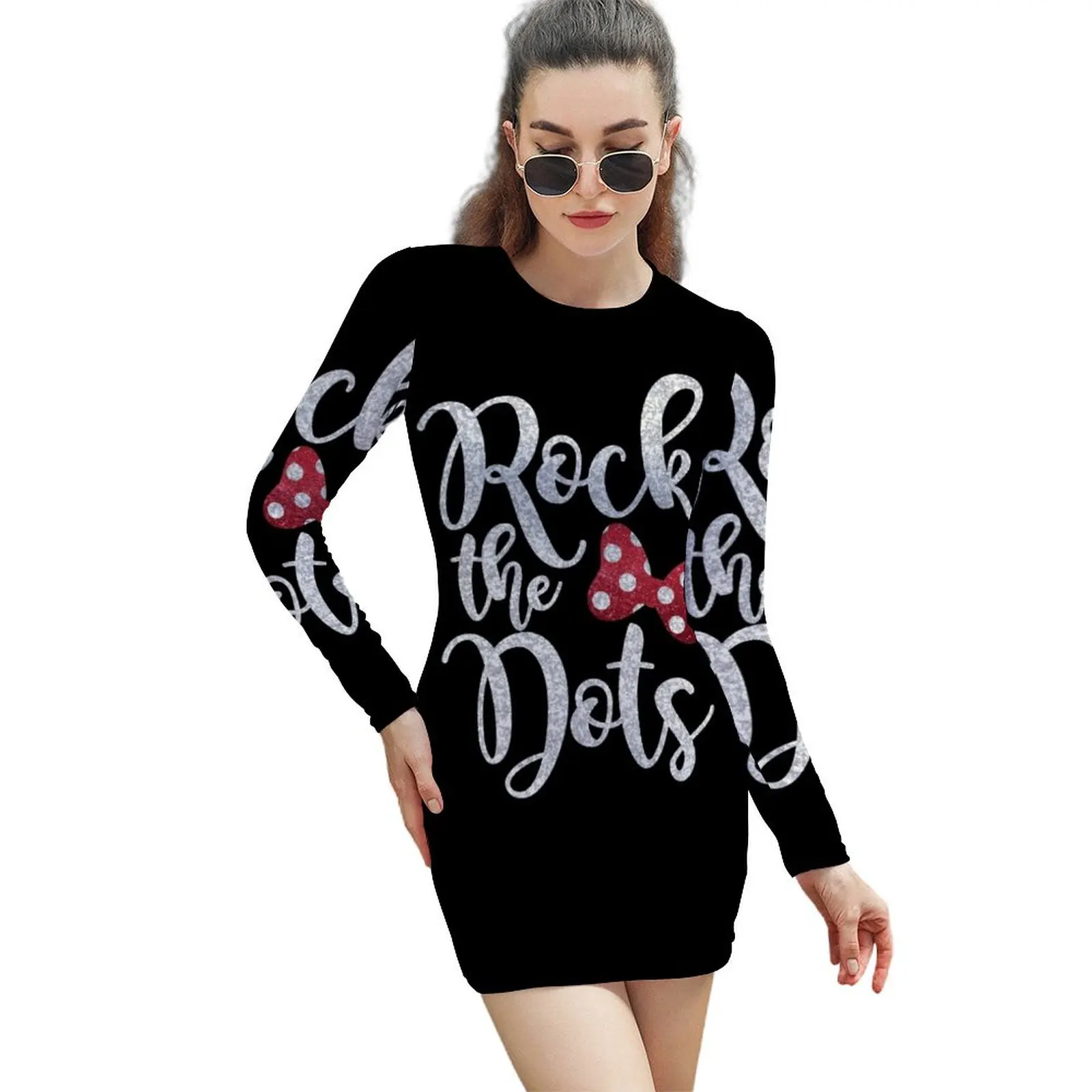 

Rock the Dots Long-Sleeved Sheath Dress dresses women summer 2024 Prom gown dresses for woman