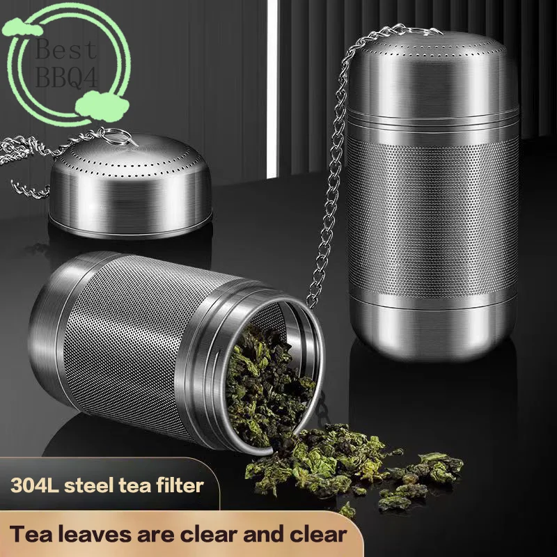 (BBQ4)Tea Infuser Strainer Stainless Steel Tea Leaves Spice Seasoning Ball Strainer Teapot Fine Mesh Coffee Filter Teaware
