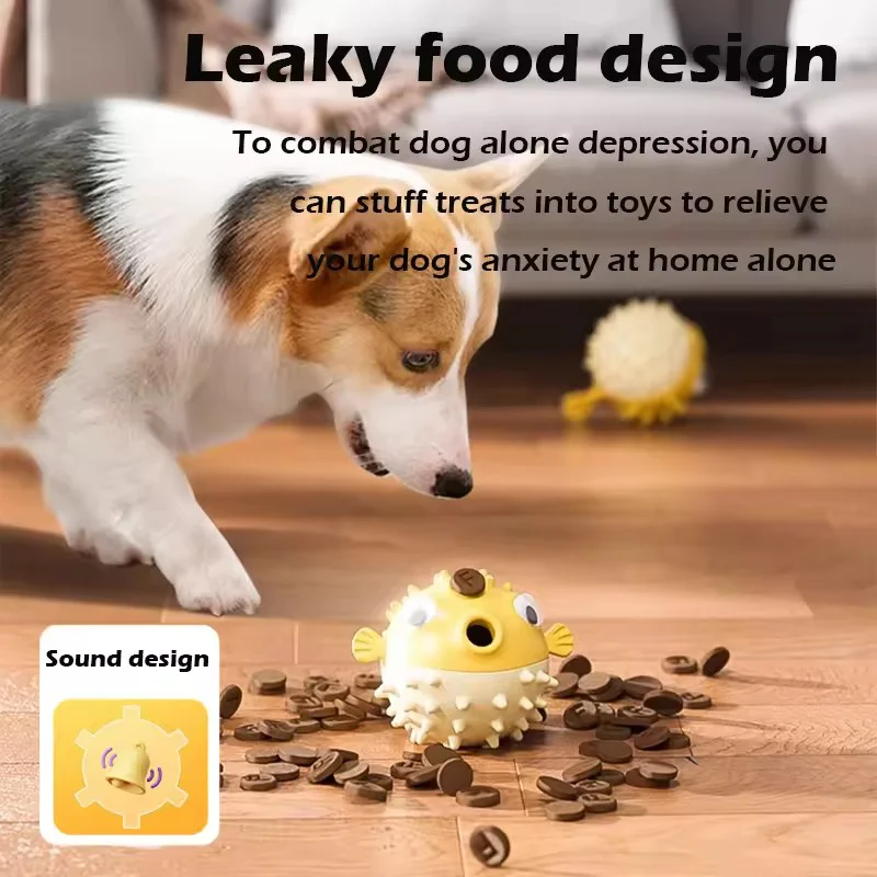 Bouncing Fish Dog Toy Built In - đánh giá và giá Rubber Treat Dispensing Dog Toy