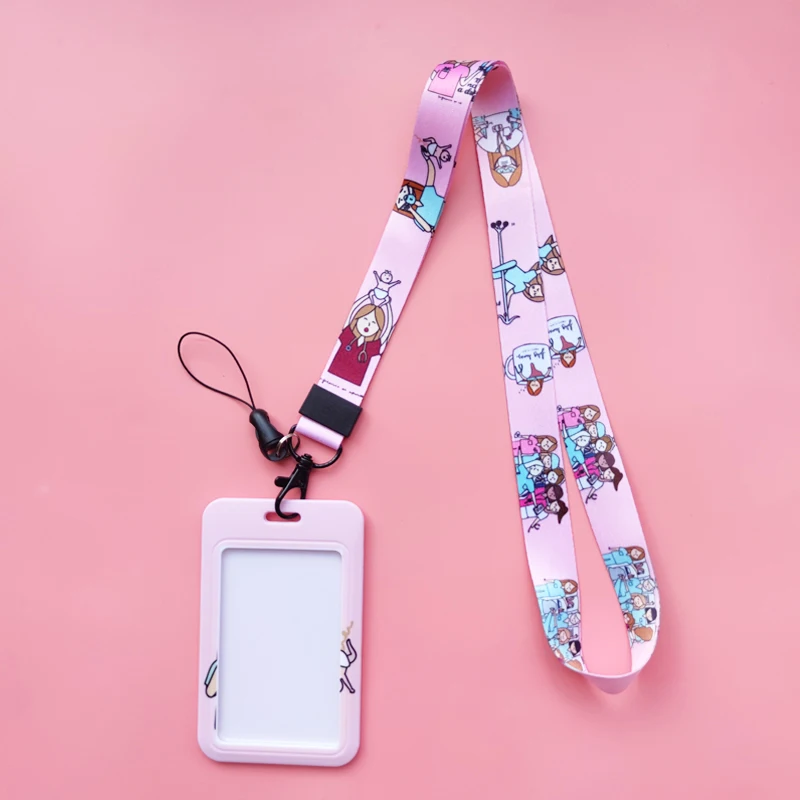 Hebamme Ausweishalter Lanyard Krankenhaus Arzt Umhängeband Kreditkartenetui Krankenschwester Kartenhalter Anmeldeinformationen Yoyo Einziehbarer Clip – Detail 21