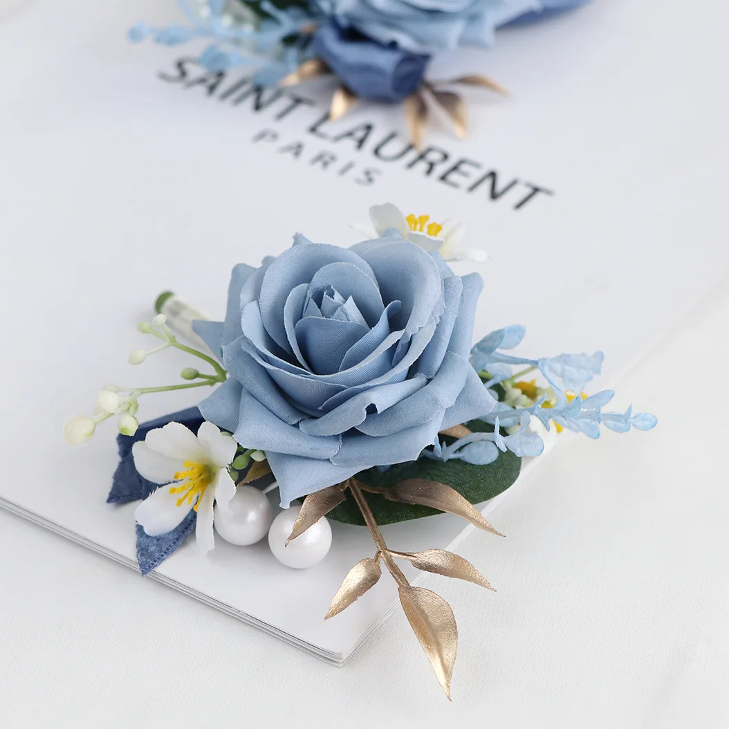 Europese Bruiloft Accessoires Bruidegom En Bruid Corsage Bruidsmeisje Zussen Groep Pols Bloem Verjaardagsfeest Prom Bloem