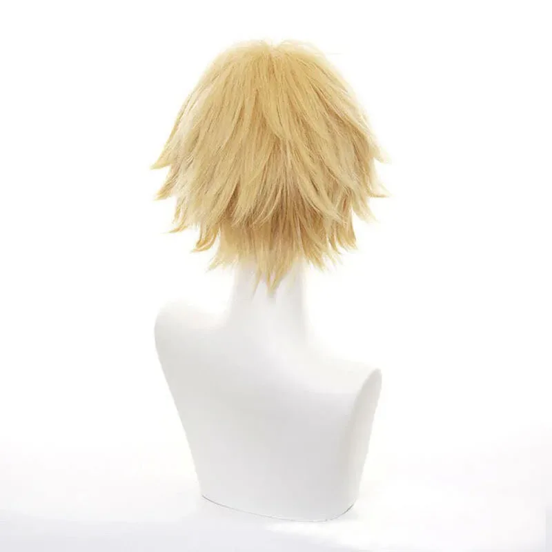 Chainsaw Man Denji Cosplay Anime Wig Golden Yellow Upturned Cosplay Short Hair