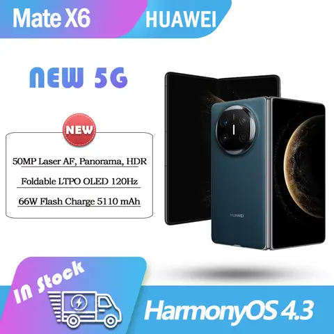 NEW Huawei MateX6 Kirin 9020 10.2 OLED HarmonyOS 4.2 Mate X6 Foldable LTPO OLED 5110mAh 66W Charger Laser AF 7.93inches MateX 6
