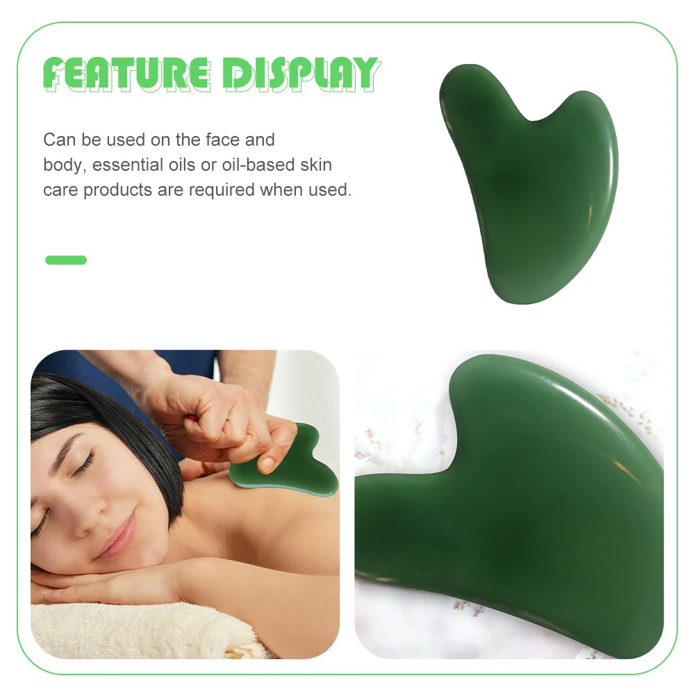 Jade Scraping Massage Board Gua Sha Facial Tool for Men Women Teens Promotes Skin Care Absorption Holiday Gift Choice