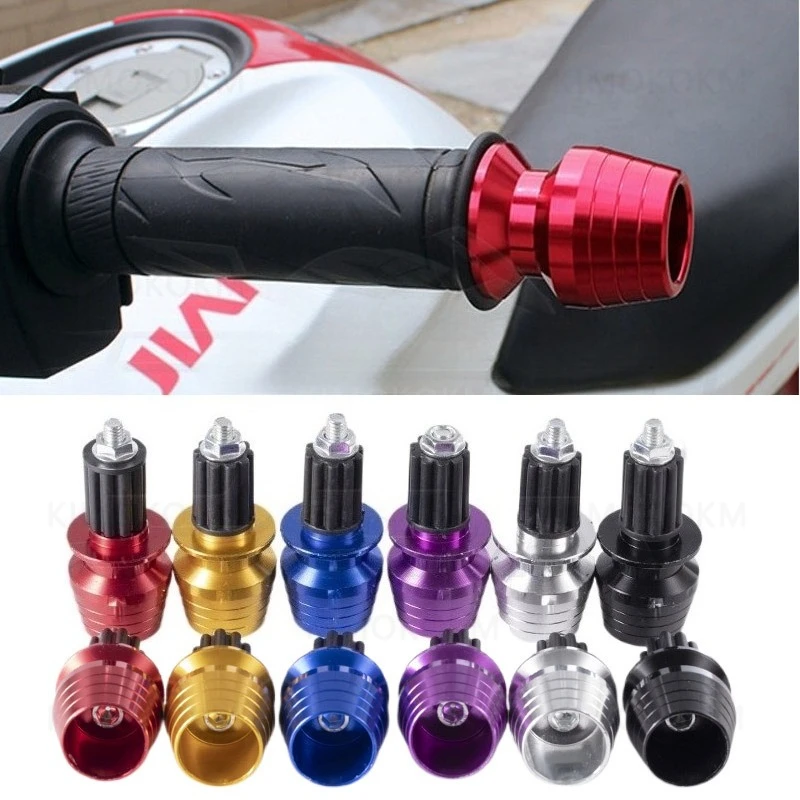 1 Pair 22mm Motorcycle Handlebar Grip End Cap Plug Handle Protection 7/8 Inch Bike Aluminum Alloy Motorcycle Handle Bar End Cap