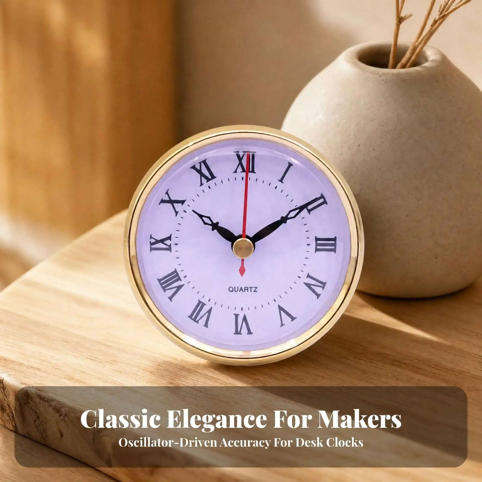 4xEasy Installation Electronic Clock | 80mm Front Diameter, Removable Rear Cover, electronic Clock Movement