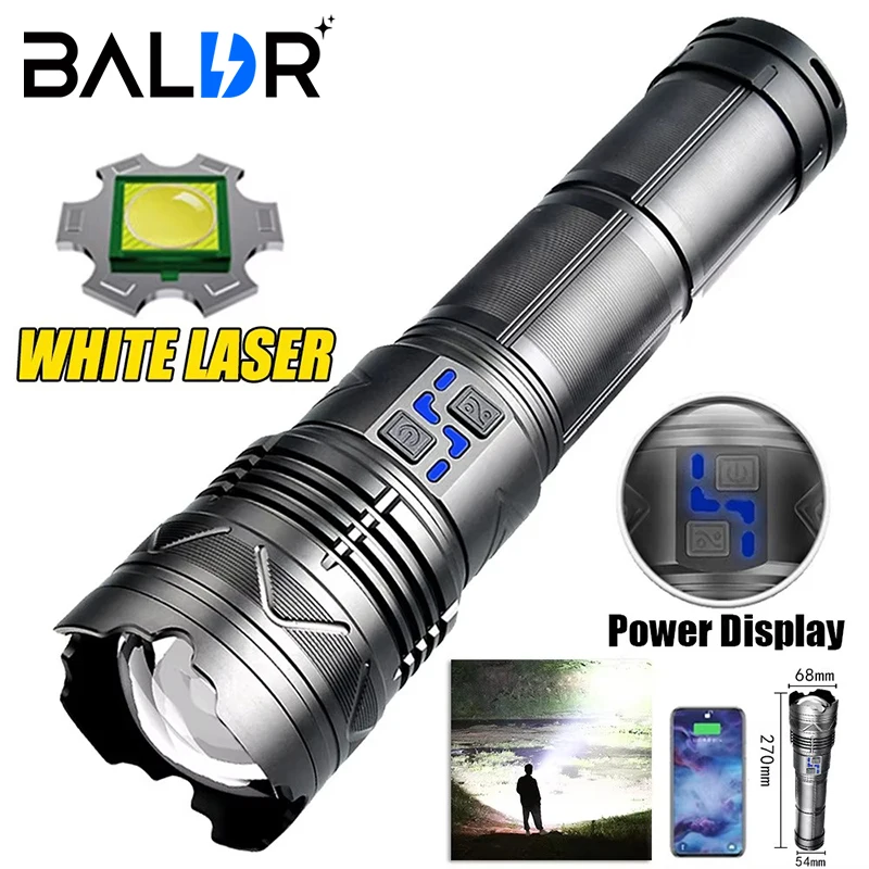 

Most Powerful GT60 LED Flashlight Long-range Lighting Long Endurance Powerful Torch Type-C Charging Tactical Camping Lantern