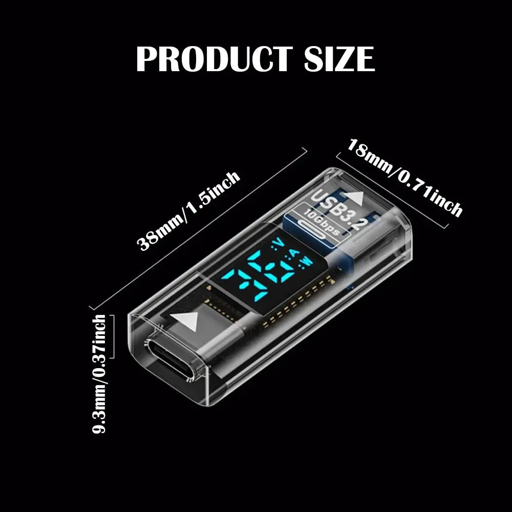 1PC Digital Display Type-C to USB 3.2 Converter 10Gbps Data Transmission OTG Adapter Laptop Smart Chip USB-C Extension Connector