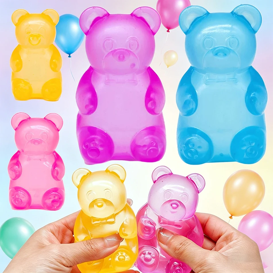 

HOT Cute Bear NeaDoh Maltose Squishy Toy Dough Colorful Sensory Creative Desk Decoration Stress Relief Doll Squeeze Fidget Toy