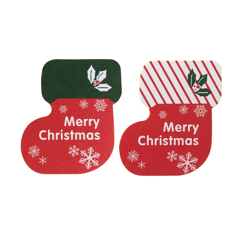 180pcs/lot Merry Christmas Sticker Socks Decoration Label Stickers DIY For GiftS Cake Baking Sealing Sticker Scrapbooking