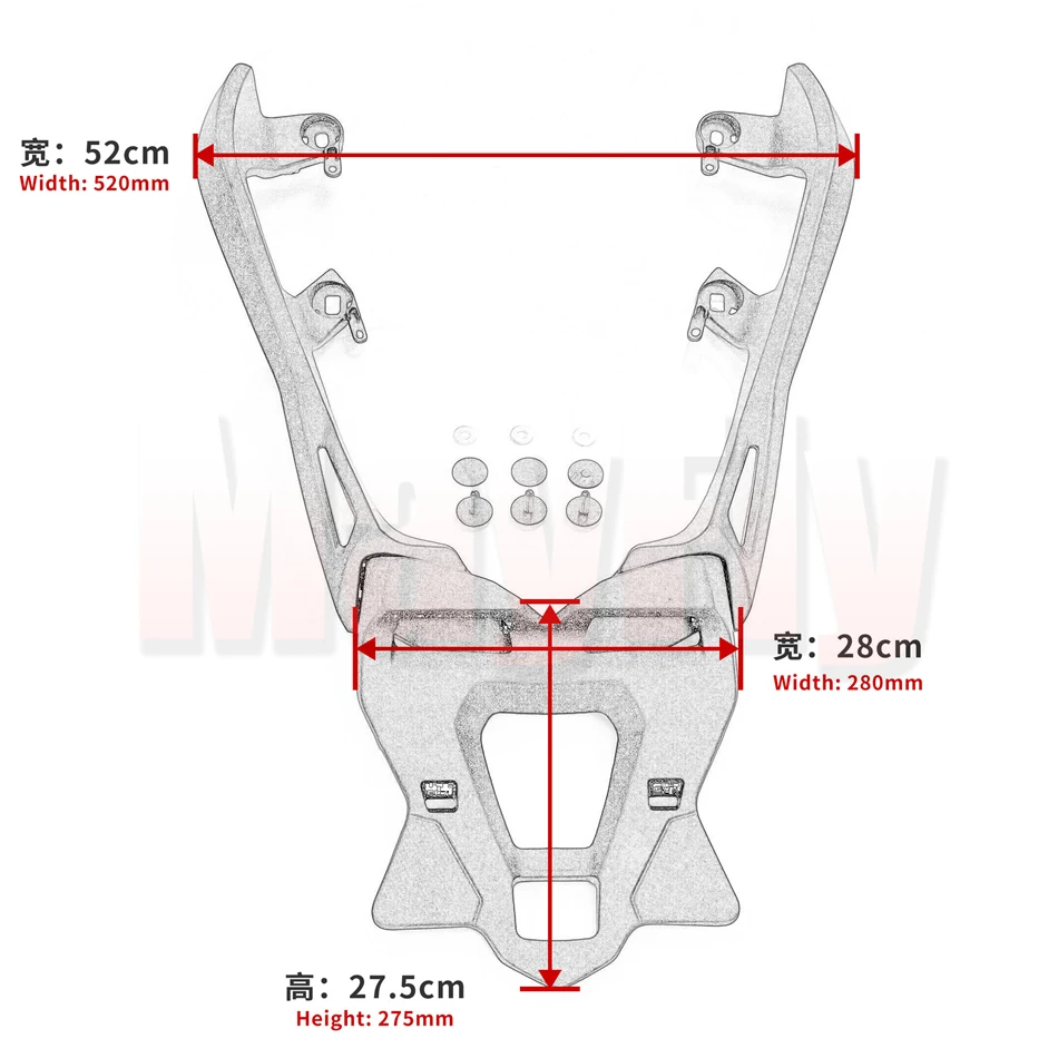 For Yamaha X-MAX XMAX 300 250 XMAX300 XMAX250 Accessories Rear Rack Backrest Bracket Luggage Carrier Rack Shelf Holder Support