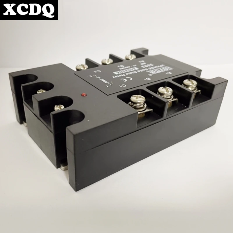 3 مراحل تتابع الحالة الصلبة التيار المتناوب إلى التيار المتناوب 75-280 فولت المدخلات 24-480 فولت تحميل 110 فولت الطاقة الإصدار 220 فولت 230 فولت مرحل التحكم في الجهد 10-100A