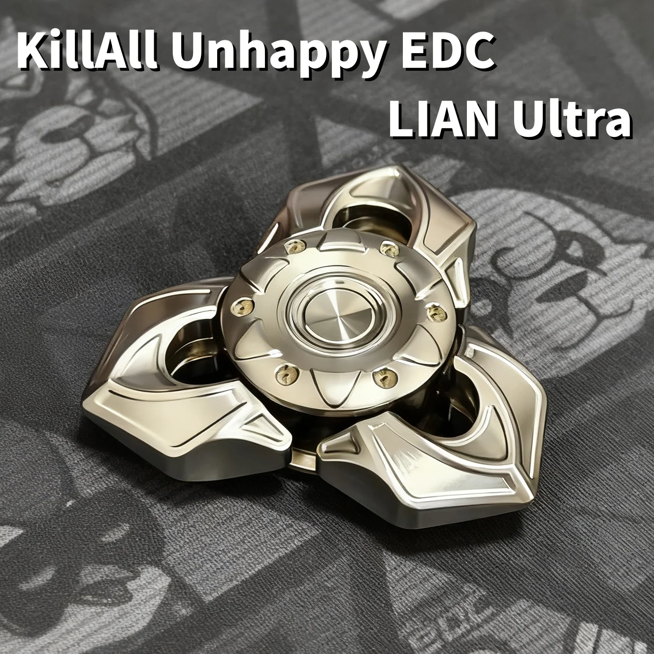 KillAll Unhappy EDC LIAN Ultra Fidget Spinner Fidget Toys For Adults Anxiety Toys Stainless Steel Handling Feel Fidget Spinner