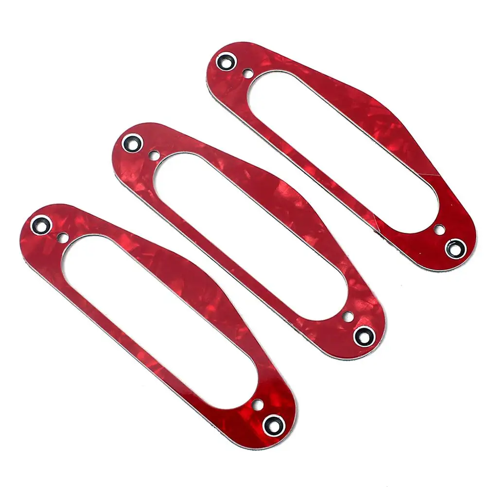 

3pcs Guitar Pickup Frame Red Mounting Ring for Single Coil Humbucker TL Style Electric Instruments Accessories
