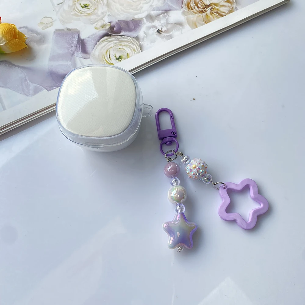 Прозрачный чехол для Samsung Galaxy Buds live/2pro/Buds FE, чехол с мультяшной звездой/силиконовый чехол для наушников Galaxy Buds2 pro, чехол