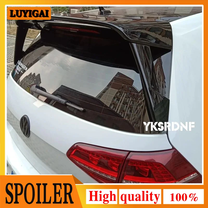 ABS Plastic Gloss Black Color Rear Spoiler Wing Roof Wing Lip Trunk For Volkswagen GOLF 7 MK7 spoiler 2014 TO 2018 mk7.5