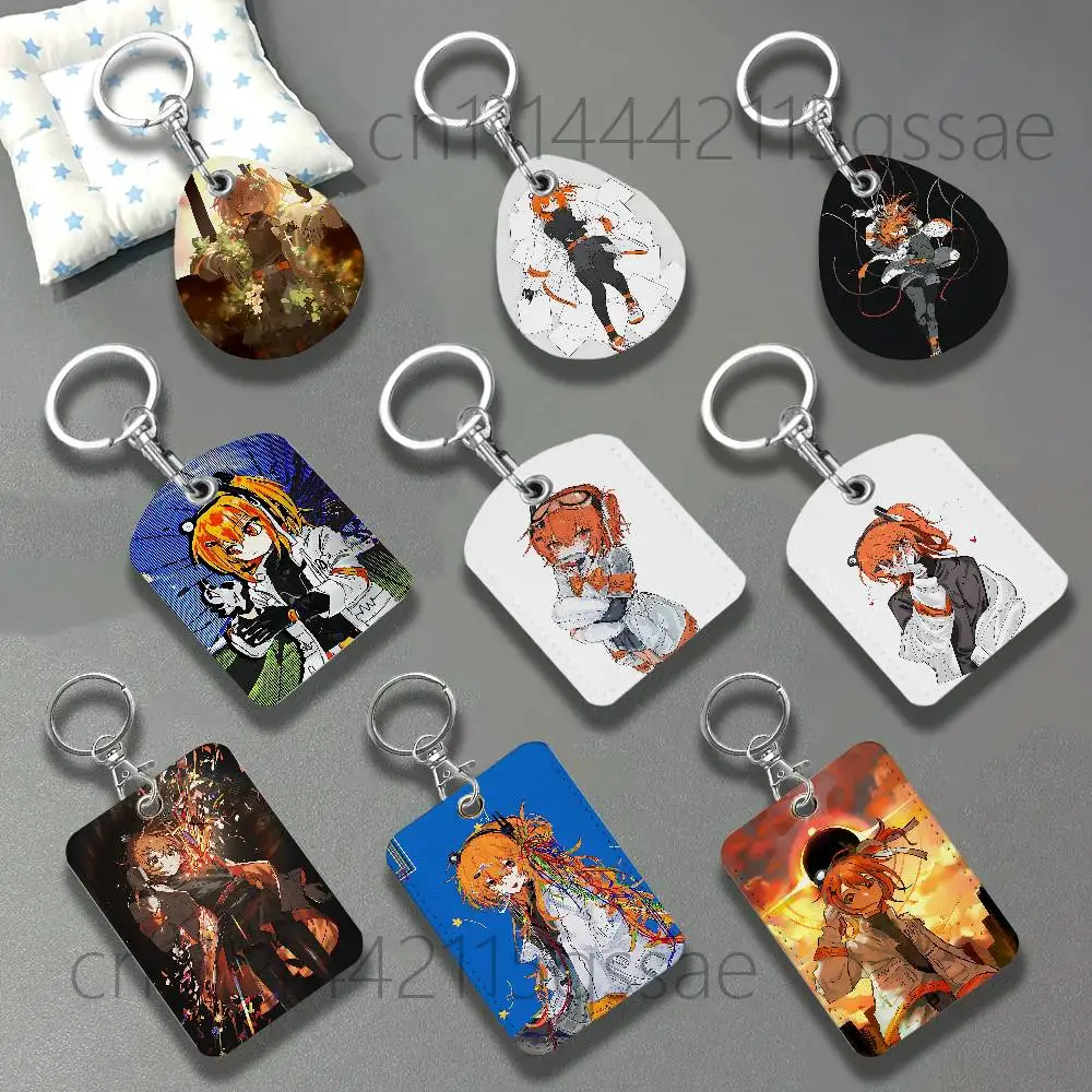 Digital virtual image Adachi Rei Magnetic keychain case For Apple Airtags, also suitable for Pandora Tag dog tracker devices