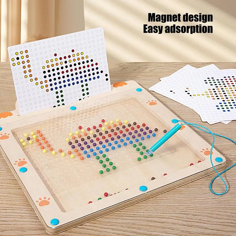 Children Magnetic Drawing Board Toys Large Doodle Board With Magnet Beads And Pen For Boys And Girls