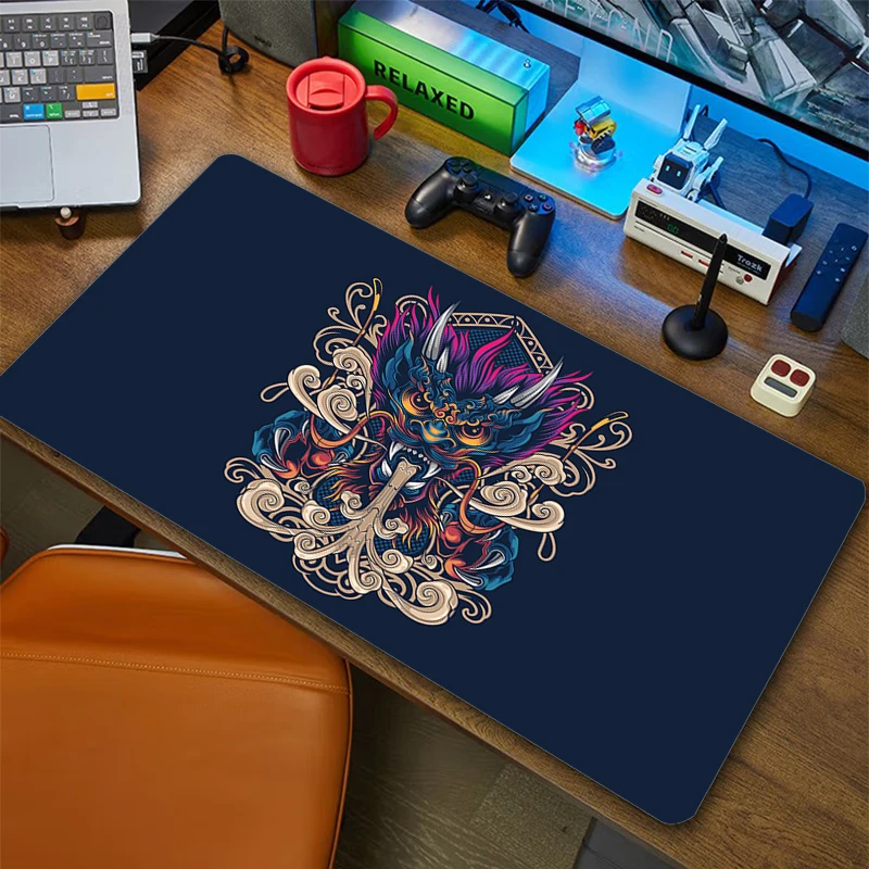 

Japanese Dragon Mousepad Large Art Mouse Pad Speed Soft Keyboard Mat Gamer Deskmat XXL Game Big Mouse Mats Gaming Table Carpet