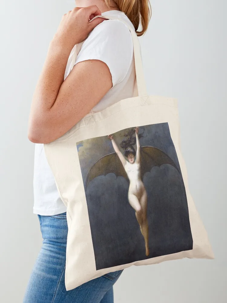 

La Femme Chauve-Souris - The Bat-Woman - Albert Joseph Pénot Tote Bag Fabric bag shopping cart bags