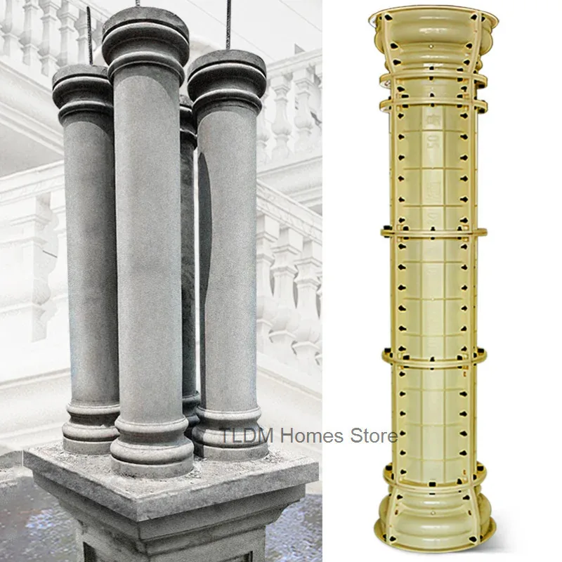 

Durable ABS Plastic roman column Mold Concrete Round Column Mold for Gardening Roof Support Molding House Construction Tool M