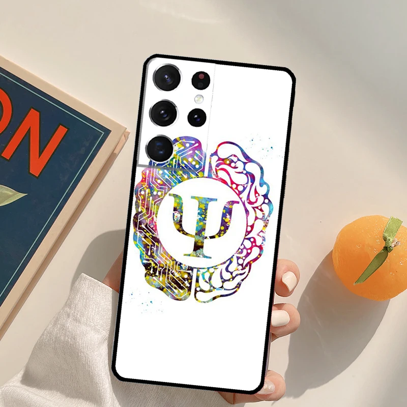 Psicólogo profissão psicologia caso de telefone para samsung galaxy s25 s20 s21 s22 s23 s24 ultra s9 s10 plus s23 fe capa traseira