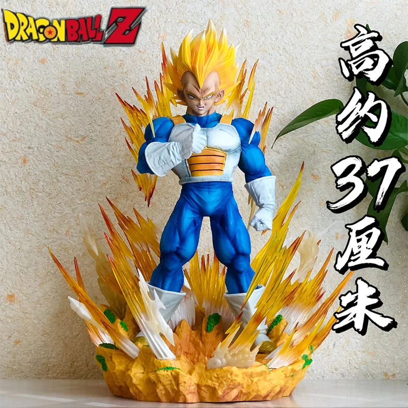 

37 см Драконий жемчуг Cs Vegeta Gk Goku Mobei аниме окружающая статуя ПВХ Модель настольное украшение детский подарок на день рождения игрушки