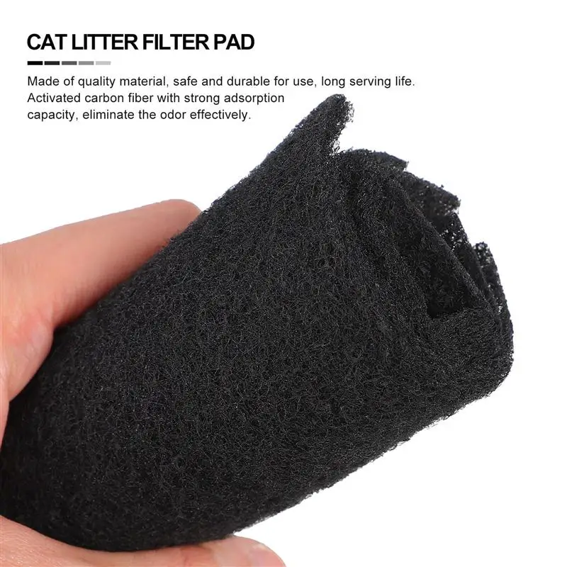 24pcs Activated Carbon Filter Pads Pet Toilet Trash Box Deodorant Charcoal Filter Cat Toilet Cat Litter Boxes Self Cleaning Pads