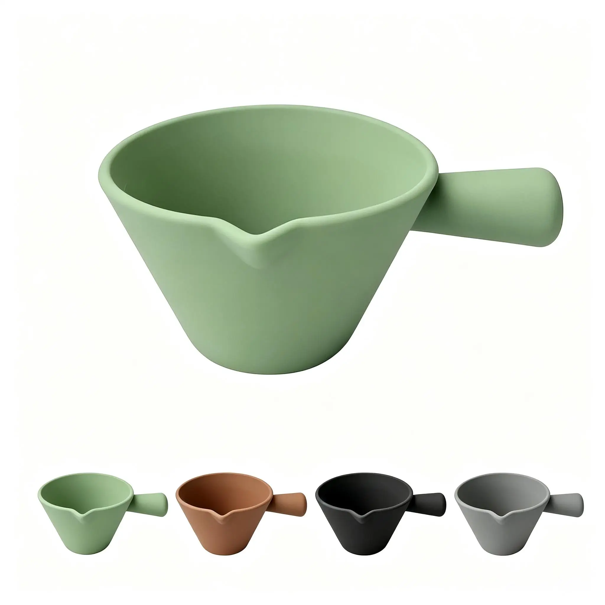 Silicone Coffee Measuring Cup, Heat Resistant Espresso Shot Cup, Shatterproof Mini Milk Pitcher with Scale for Coffee Brewing