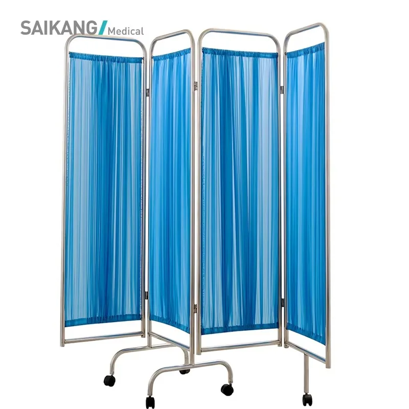 Image 5: Rideau de séparation pliable en acier inoxydable pour hôpital