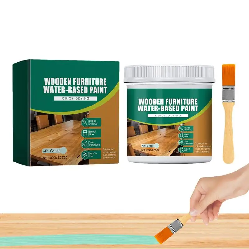 Kit de pintura para móveis de madeira, suprimentos para manutenção de piso de madeira, 100g, líquido de renovação à base de água, acessórios de decoração para casa