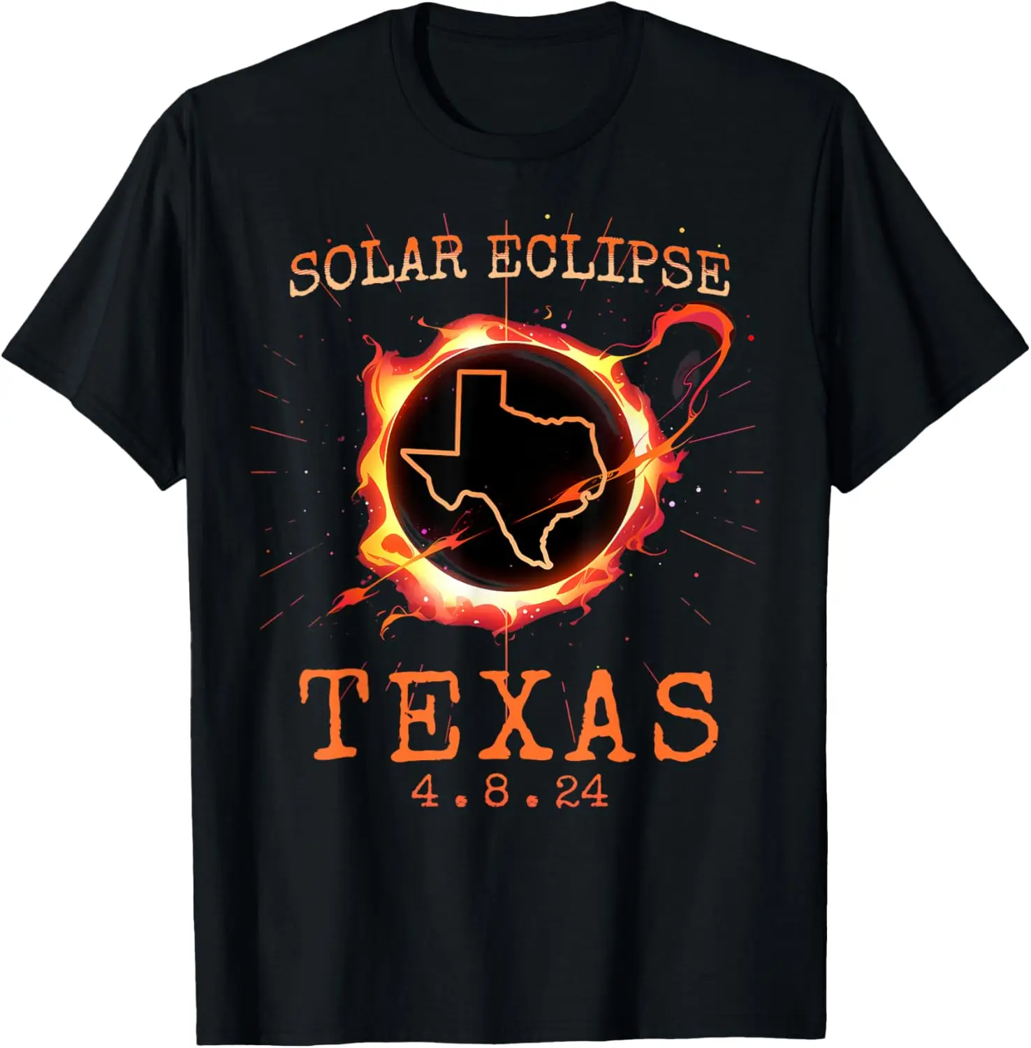 

Сувенирная футболка с солнечным затмением, Texas USA State Totality Path 2024 г.
