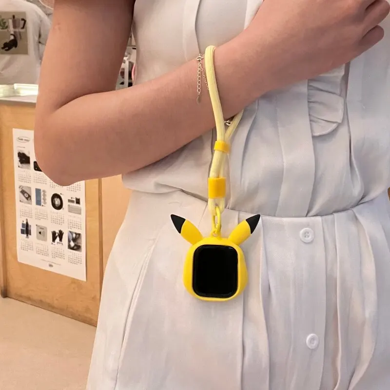 Kawaii Cute Pikachu Pokemon for Apple Watch Protective Case S11 S10 S9 S8-1 SE Shockproof Protective Silicone Cover Gift - view 5