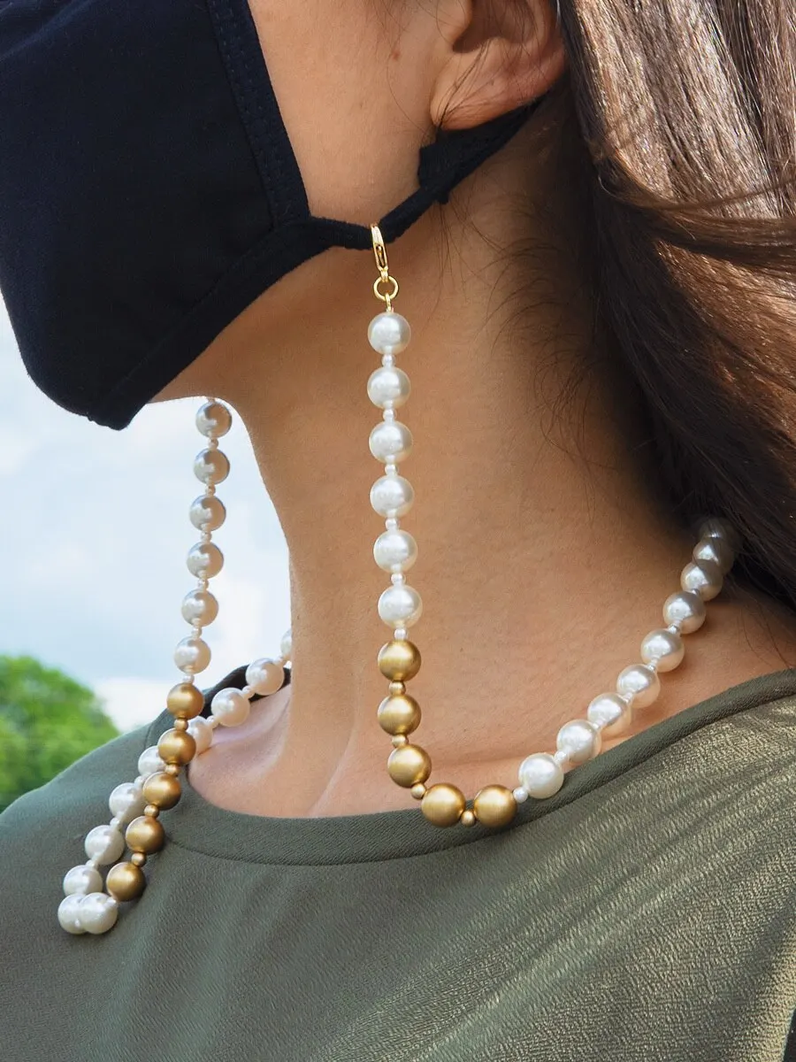 

Mask Lanyard Pearl Hanging Neck Glasses Chain Anti-lost Multi-purpose Holder Necklace