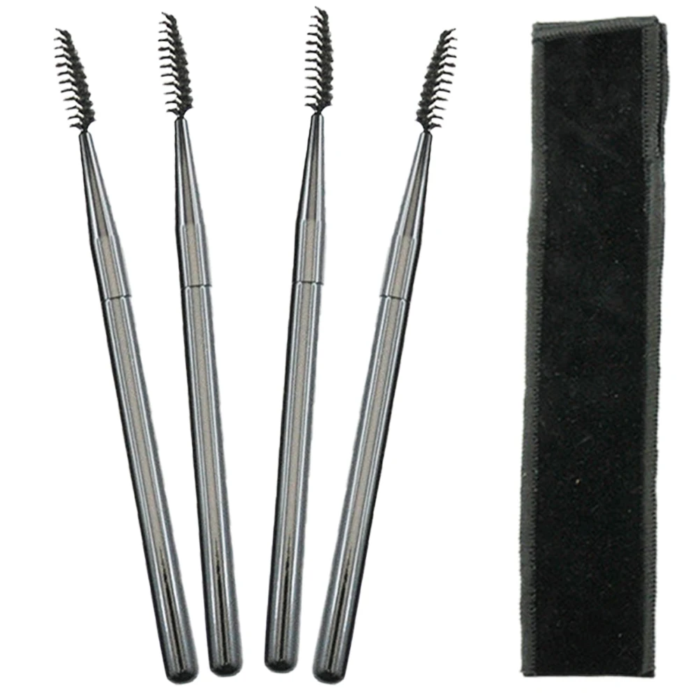 4 قطعة رمش لملحقات رمش الحاجب مشط العين لاش فرشاة أدوات ماكياج العين لاش عصا قضيب ماسكارا فرش