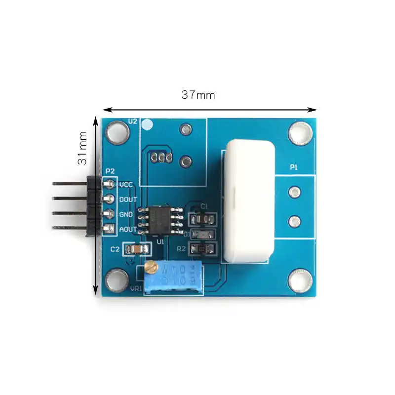 WCS1800 Hall current sensor overcurrent protection module detects 35A short circuit