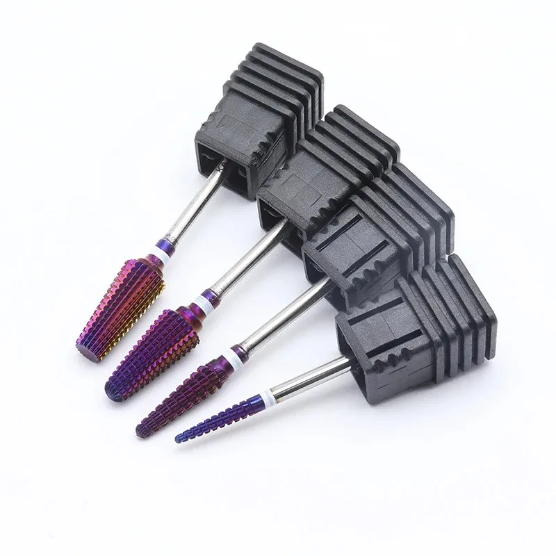 Purple Carbide Nail Drill Bits  Milling Cutters For Manicure Remove Gel Electric File Accessories Tool Nail filling Drill Bit 1P