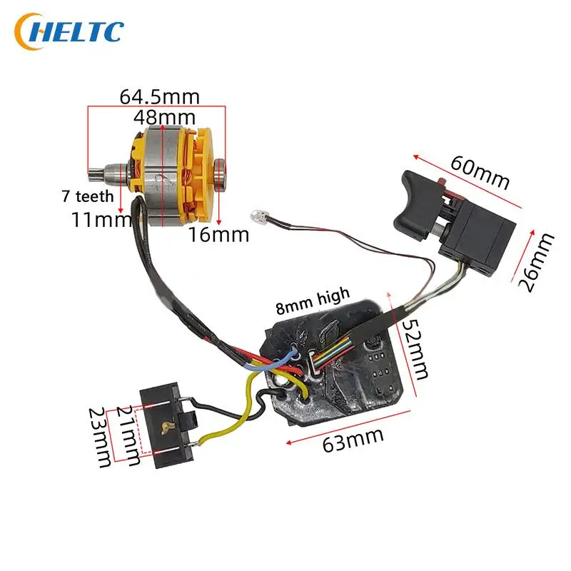 Imagem -06 - Brushless Chave Elétrica para Dayi Drive Sensorless Assembly Angle Grinder Motor Control Board Switch Acessórios 2106 161 169