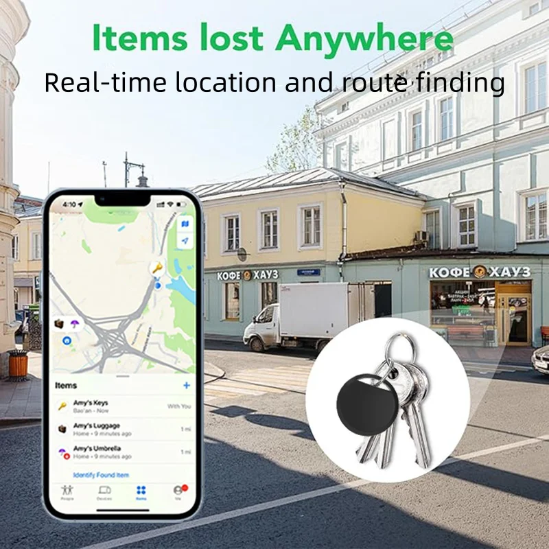 5 عبوات من جهاز تعقب GPS بتقنية البلوتوث لنظام iOS يعمل مع Apple Find My App لتحديد المواقع العالمية لحقيبة الأمتعة ومحفظة السيارة والعلامة الذكية