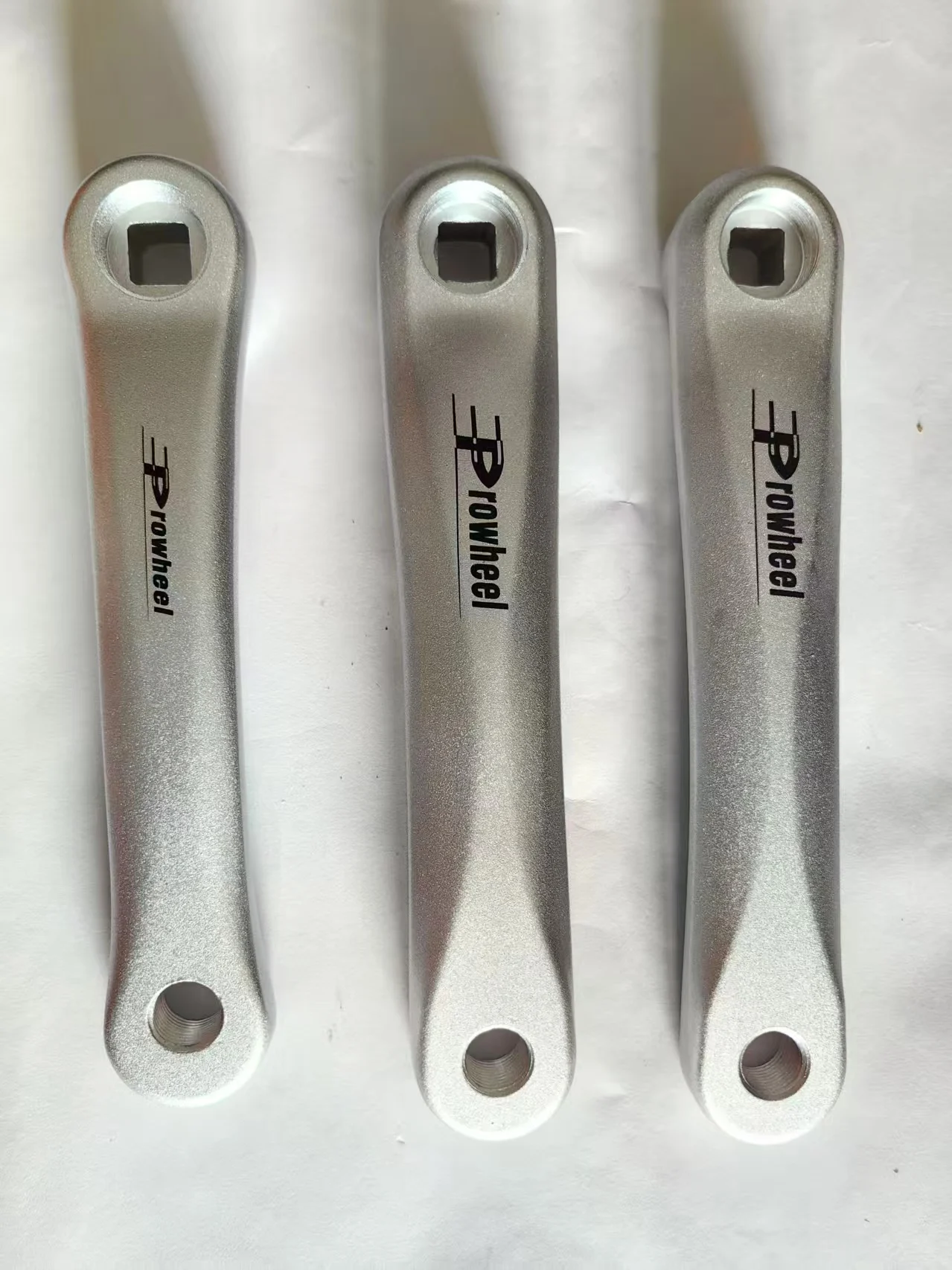 

Prowheel bicycle crank arm Left 152mm 165mm 170mm Silver Square Holes for replacement
