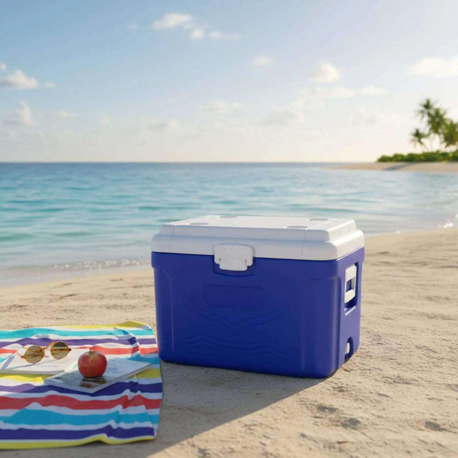 

Insulated Cooler Box Food Grade Portable Ice Cooler Outdoor Gear Sturdy Compact for Street Vendors, Market Stall, Camping