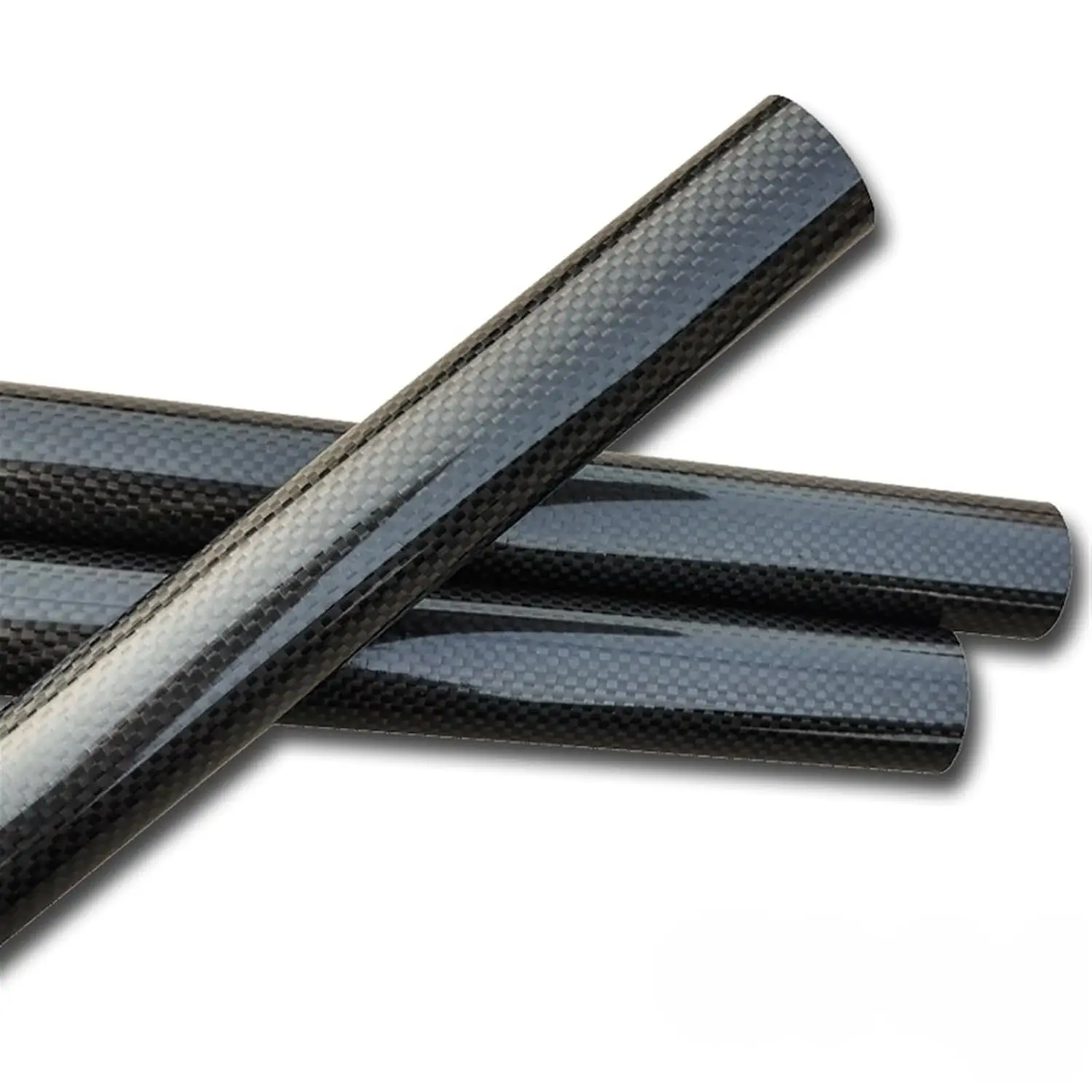 أنبوب بيضاوي من ألياف الكربون 2.5 × 2 × 100 سم ملحق طائرات بدون طيار عادي غير لامع